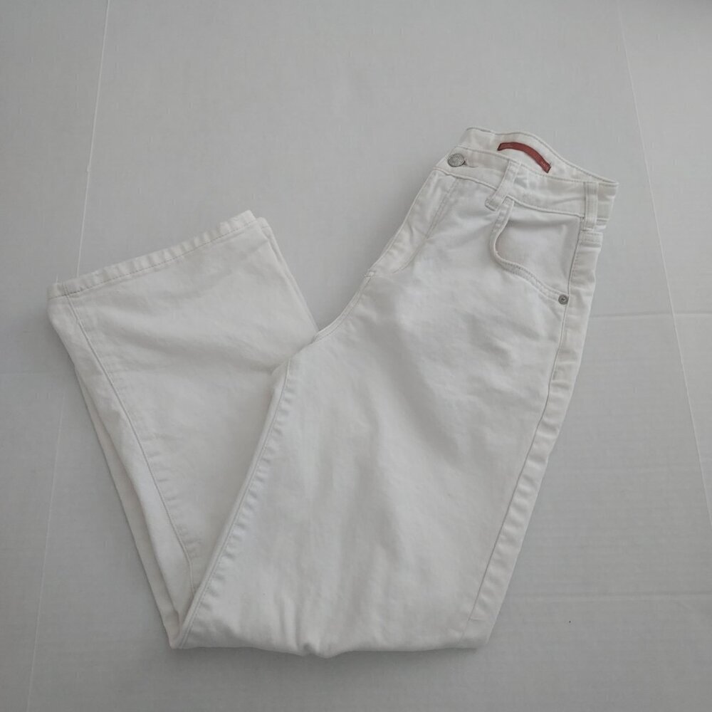 Pilcro Anthropologie Distressed White Slim Boyfriend Jeans Size 28P - Picture 4 of 13